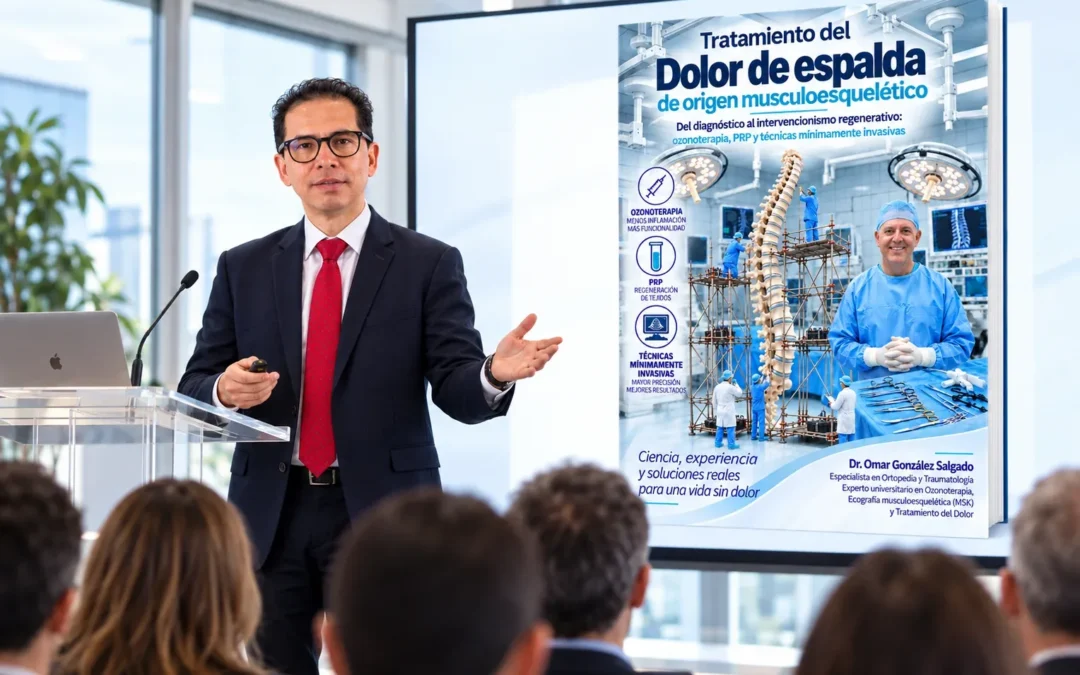 Presentación del libro Tratamiento del dolor de espalda de origen musculoesquelético en una conferencia médica